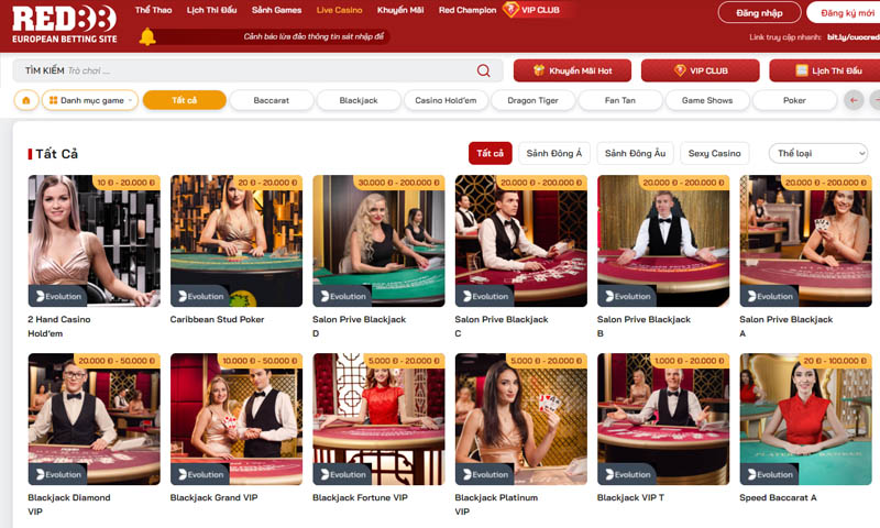 Red88 là nhà cái Casino top đầu châu Á