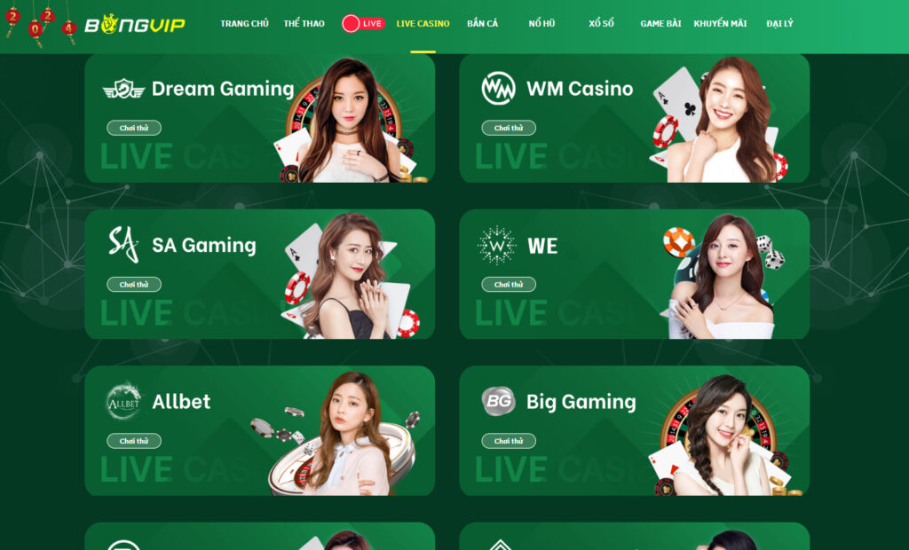 Trải Nghiệm Live Casino tại Bongvip