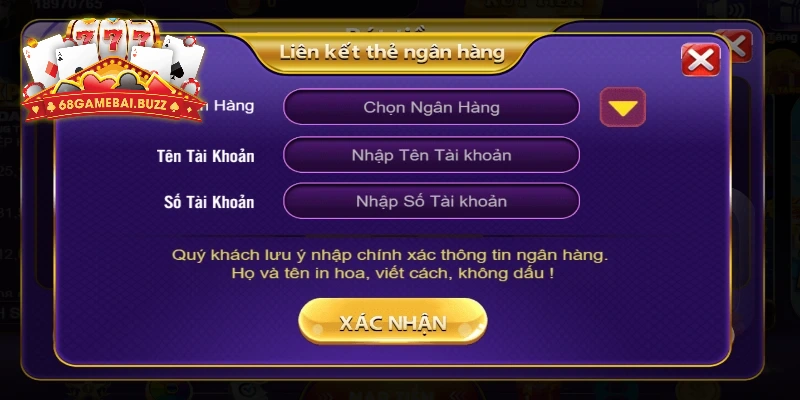 Rút qua tài khoản ngân hàng