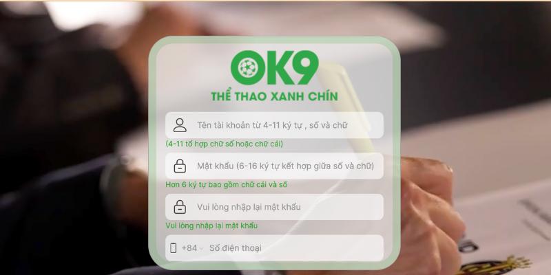 Đăng ký tài khoản để tham gia đặt kèo bóng chuyền tại OK9