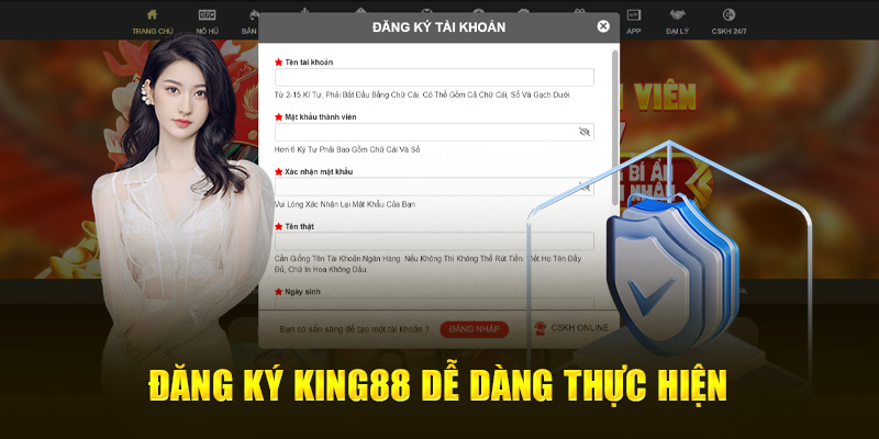 Đăng ký King88 dễ dàng thực hiện