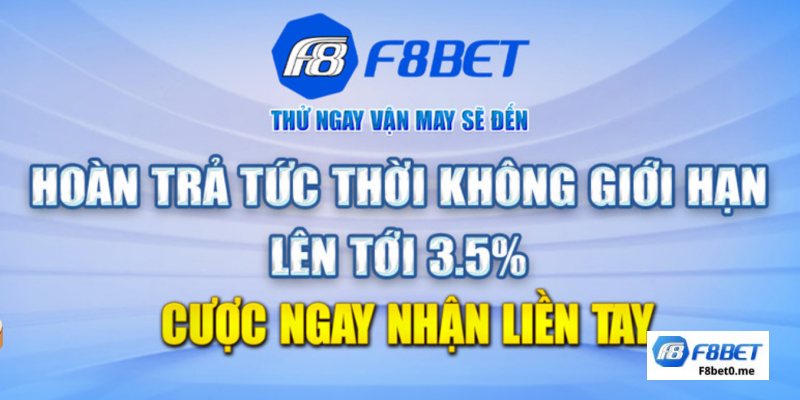 Khuyến mãi hoàn cược F8bet cực hời dành cho cược thủ