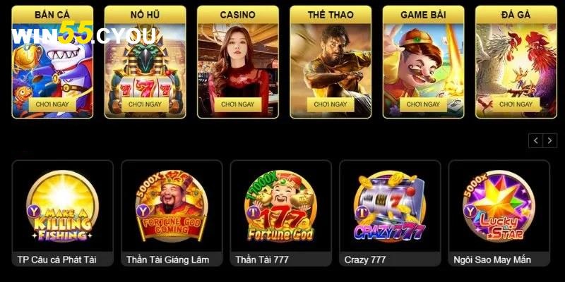 WIN55 đăng nhập ngay chơi game cá cược giải trí hấp dẫn