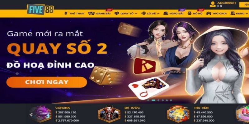 Các trò chơi tại trang Five88