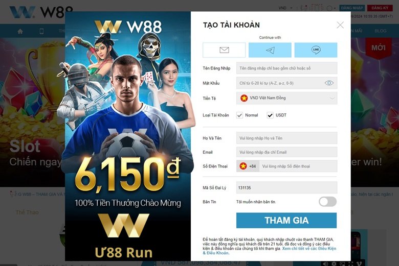  Hoàn Tất Đăng Ký W88