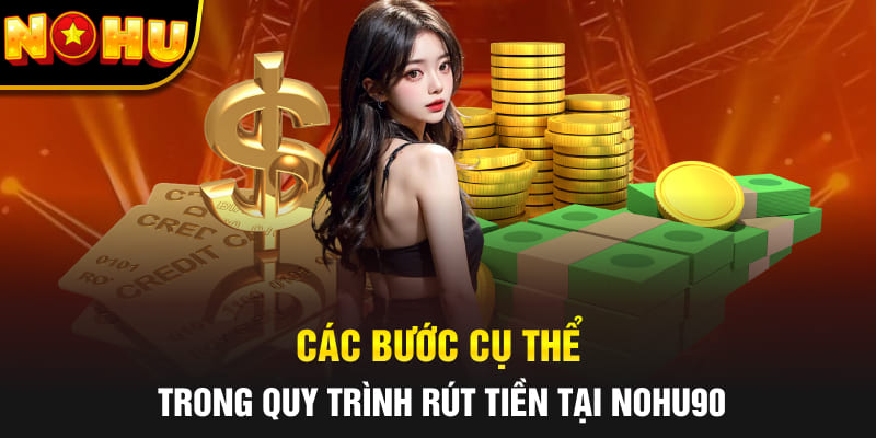 Các bước cụ thể trong quy trình rút tiền tại Nohu90