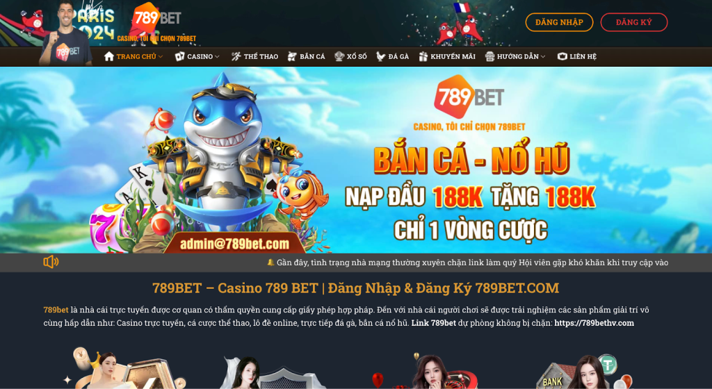 Nhà cái uy tín 789bet ưu đãi lớn.