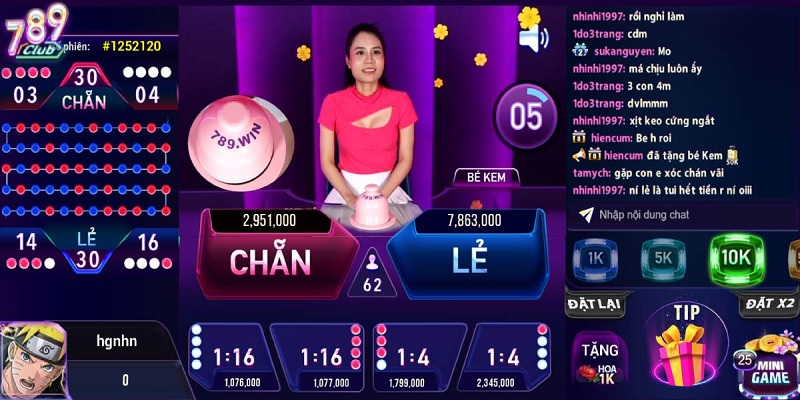 Cửa cược Chẵn/Lẻ trong game mang lại nhiều phần quà cực khủng