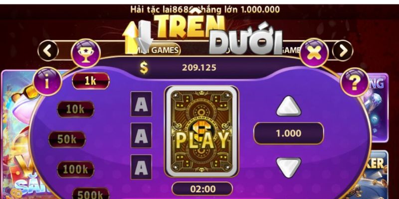 Game trên dưới – Trò chơi cá cược hấp dẫn từ những quy tắc đơn giản