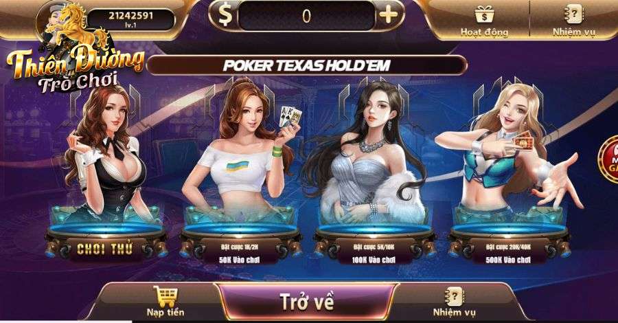 Mỗi ván Poker sẽ diễn ra trong 4 vòng cược 