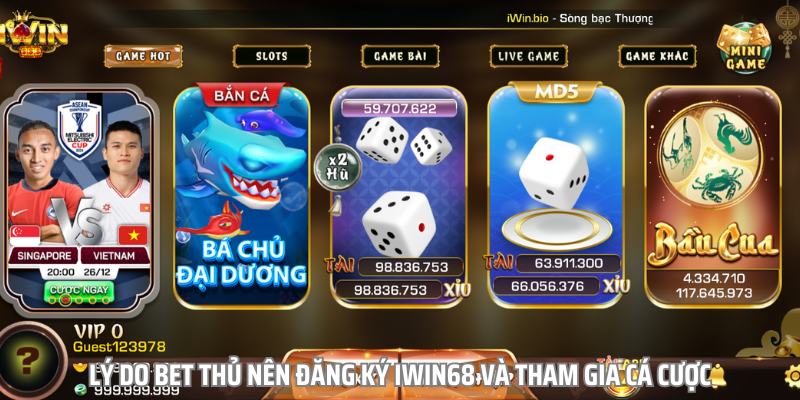 Lý do bet thủ nên đăng ký Iwin68 và tham gia cá cược ngay hôm nay