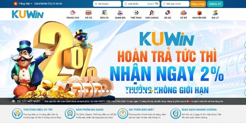 Nhà cái uy tín Kuwin cung cấp đa dạng sản phẩm