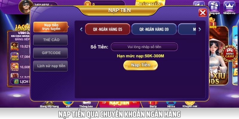 Hướng dẫn cách nạp tiền 68 game bài qua tài khoản ngân hàng