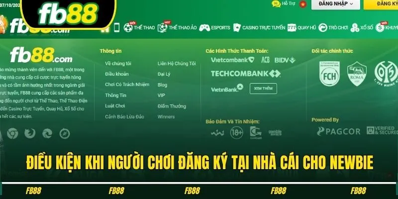 Điều kiện đăng ký – Dễ dàng cho mọi người chơi